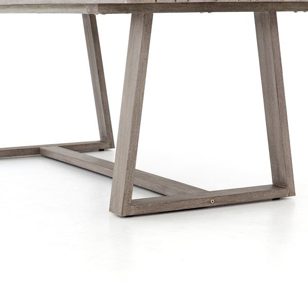 Atherton 86.5" Weathered Gray Teak Outdoor Dining Table