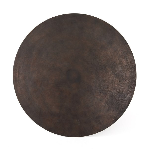 Antique Rust Round Cast Aluminum Dining Table