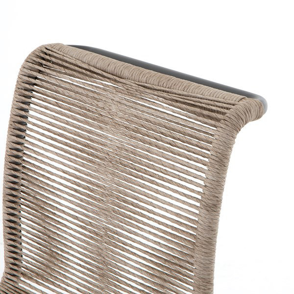 Natural Woven Iron Frame Indoor/Outdoor Dining Chair
