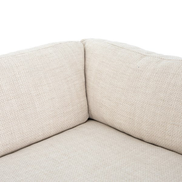 Everly Contemporary Cobblestone Cream 2-Piece Chaise Sectional