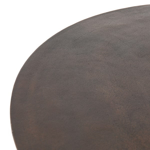 Antique Rust Round Cast Aluminum Dining Table