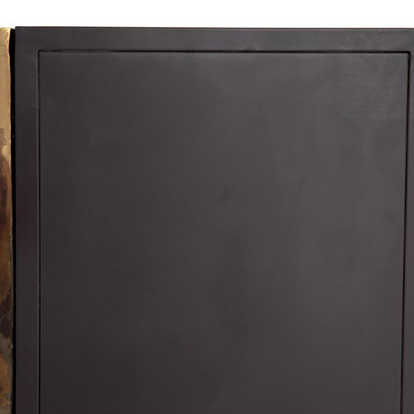 Aged Brown Metal 72" Media Console with Storage