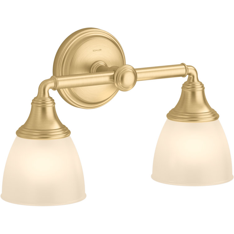 Devonshire Elegance Dual-Light Vanity Lantern in Brushed Brass
