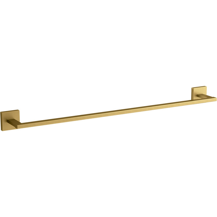 Vibrant Brushed Moderne Brass 24" Wall Mounted Towel Bar