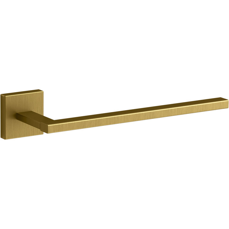 Vibrant Brushed Moderne Brass Wall Mounted Towel Arm
