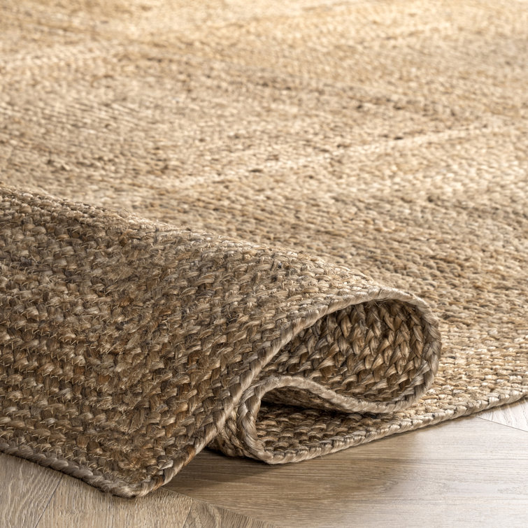 Natural Braided Jute Rectangular 4' x 6' Handmade Area Rug