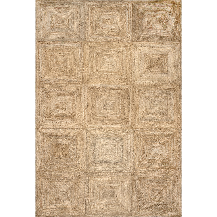 Natural Braided Jute Rectangular 4' x 6' Handmade Area Rug