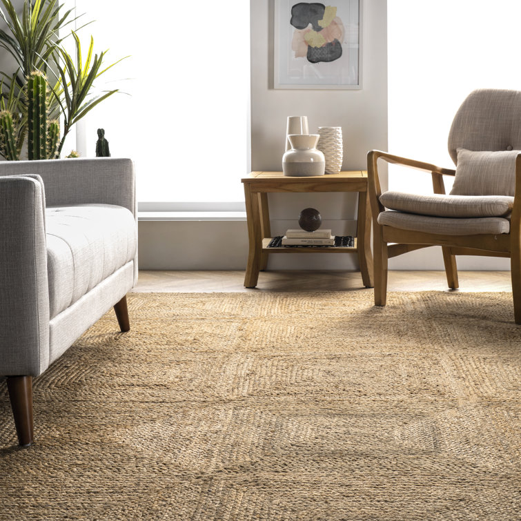 Natural Braided Jute Rectangular 4' x 6' Handmade Area Rug