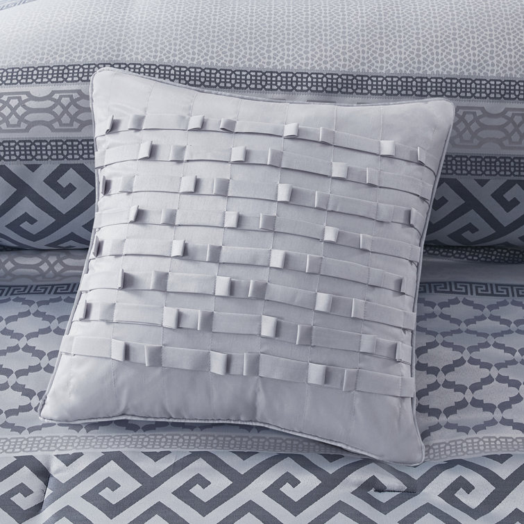 Navy Microfiber King 7-Piece Bedspread Set with Tucks