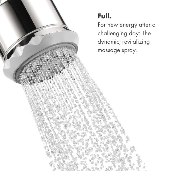 Polished Nickel Wall Mounted Multi-Function Shower Head