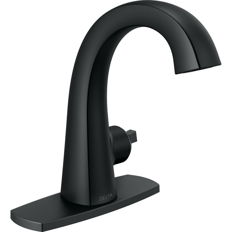 Matte Black Modern Single Handle Bathroom Faucet