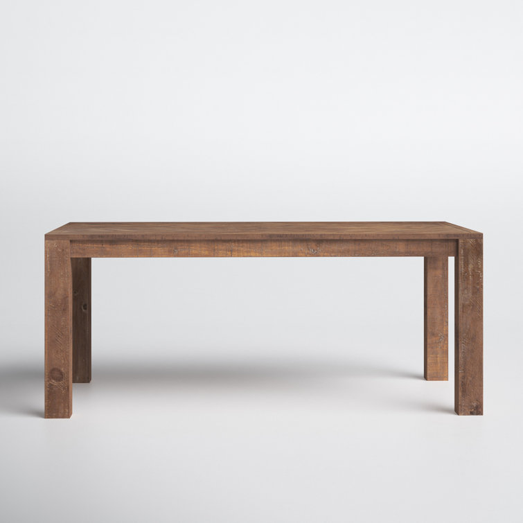 Reclaimed Pine Chevron 74" Rustic Dining Table in Weathered Natural