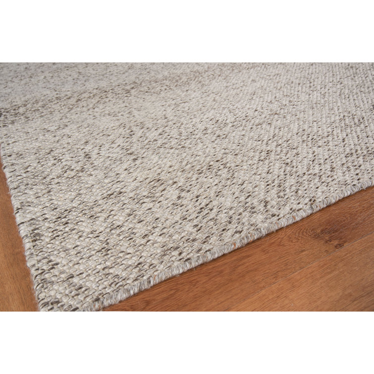 Taupe Flat Woven Geometric Cotton Synthetic 9' x 12' Rug