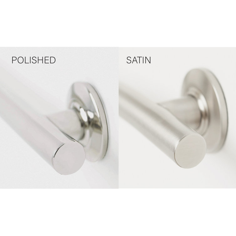 Polished Stainless Steel Curved Wall Mount 30" Grab Bar