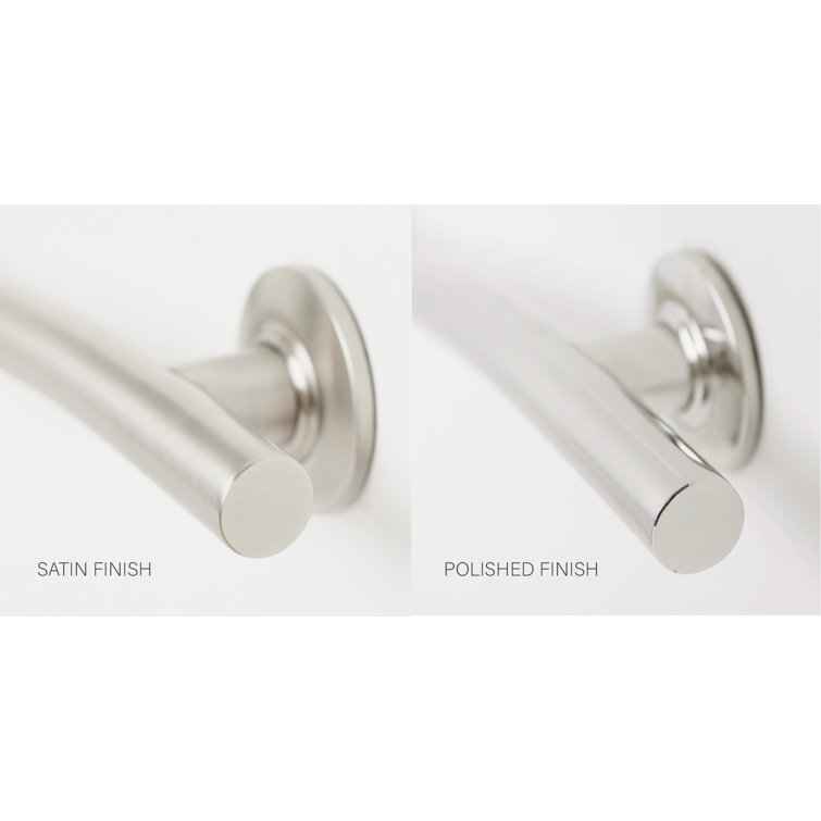 18" Polished Stainless Steel Wave Grab Bar