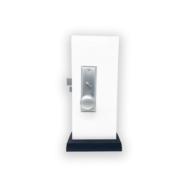 Satin Chrome Left-Handed Mortise Entry Knob Set with Deadbolt