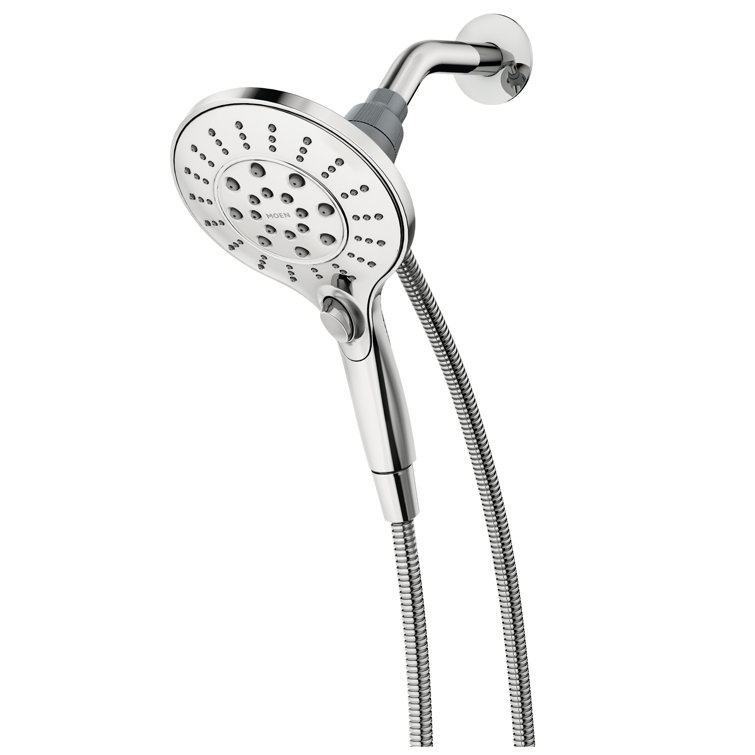 Chrome 5.5-Inch Handheld Rain Shower Head with Magnetic Dock