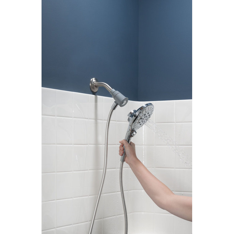 Chrome 5.5-Inch Handheld Rain Shower Head with Magnetic Dock