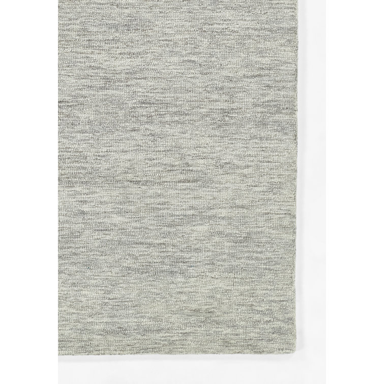 Light Grey Hand-Tufted Wool Runner Rug 2'3" x 8'
