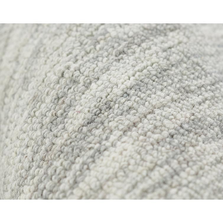 Light Grey Hand-Tufted Wool Runner Rug 2'3" x 8'