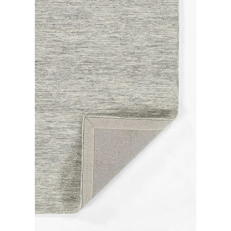 Light Grey Hand-Tufted Wool Runner Rug 2'3" x 8'