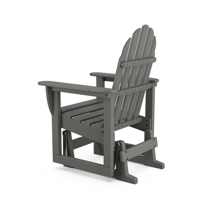 Slate Gray POLYWOOD Classic Adirondack Glider Chair
