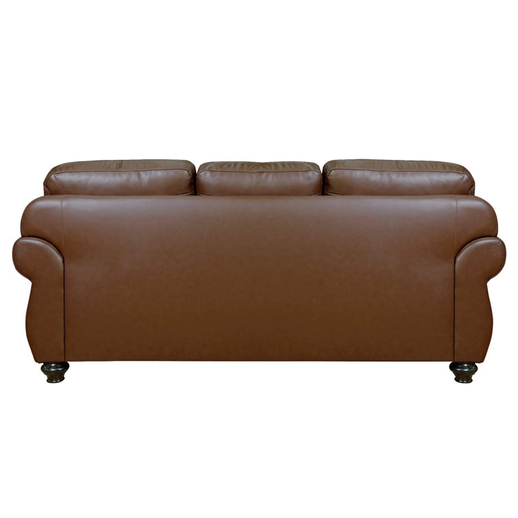 Charleston Chestnut Brown Leather 3-Piece Living Room Set