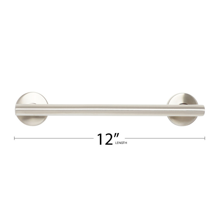 12" Satin Stainless Steel Wall Mounted Bathroom Grab Bar