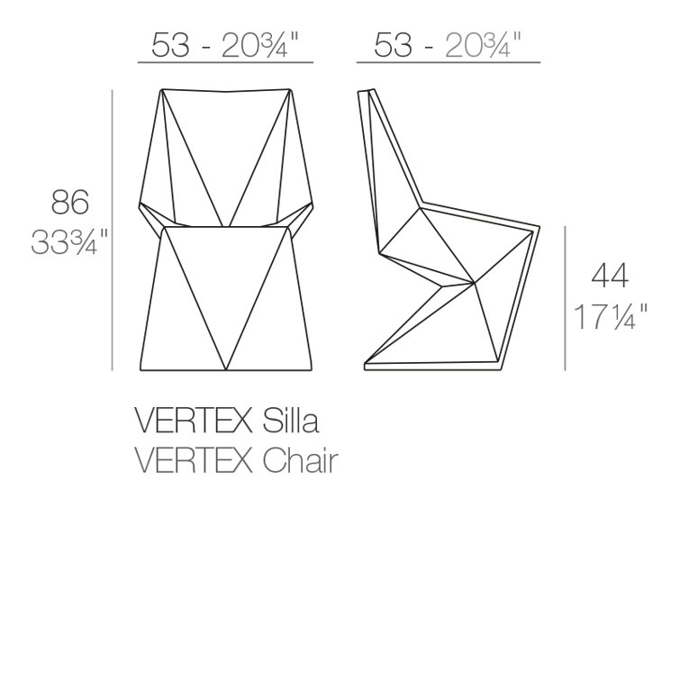 Vertex Modern Red Armless Patio Dining Chair
