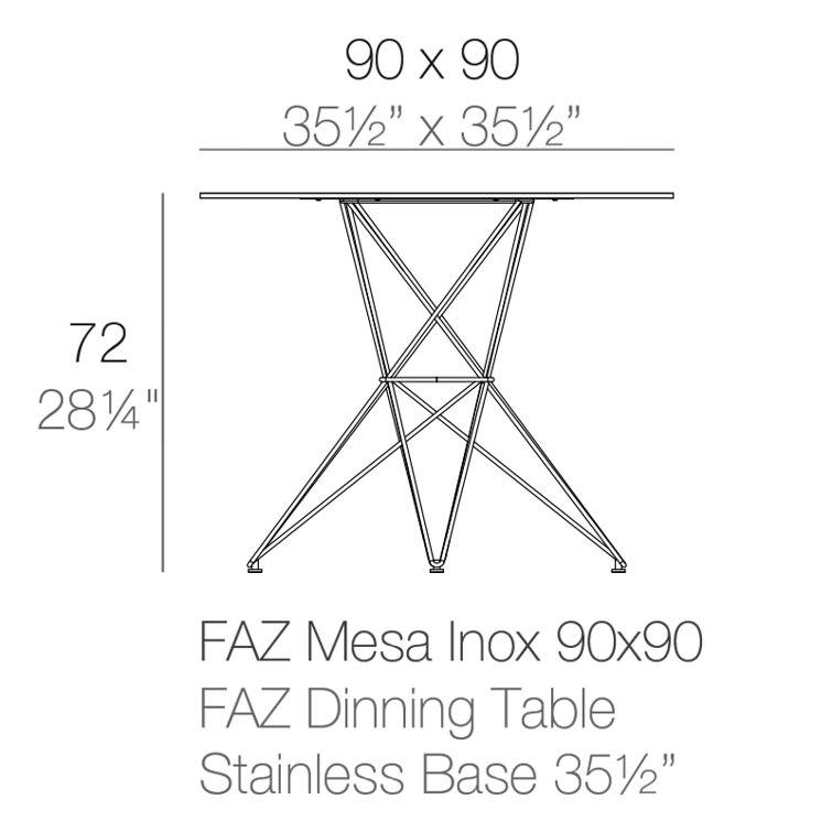 White Metal and Acrylic Square Dining Table
