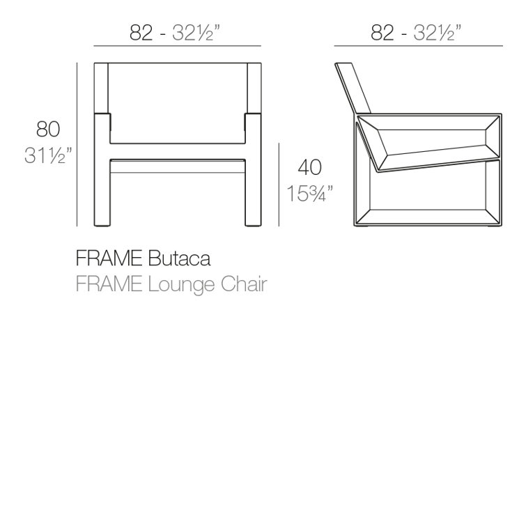White Polyethylene Lounge Chair with Cushions and Arms