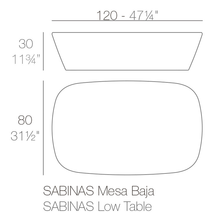 Sabinas Ecru Curved Outdoor Coffee Table