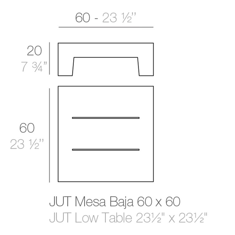 Jut Bronze Polyethylene Resin Indoor/Outdoor Lounge Table