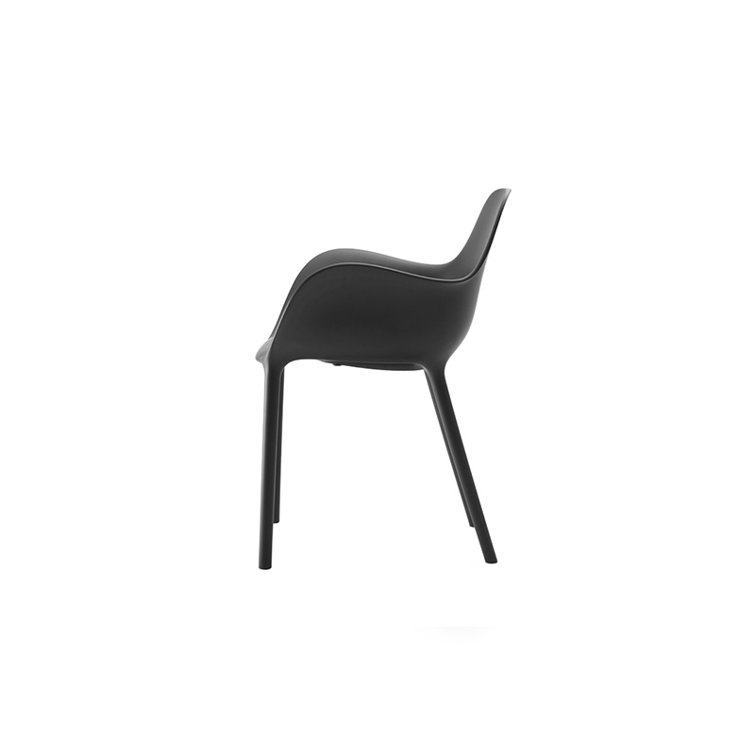 Matte Black Sabinas-Style Polypropylene Dining Chair