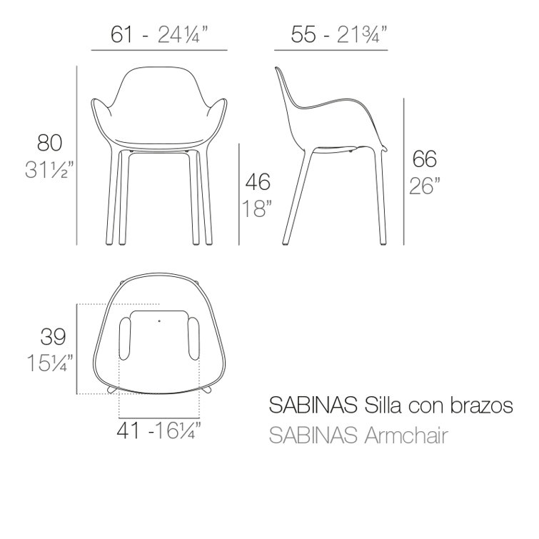 Matte Black Sabinas-Style Polypropylene Dining Chair