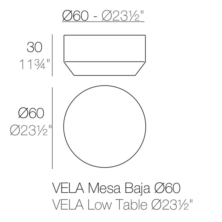 Vela Modern White Matte Polyethylene Round Coffee Table