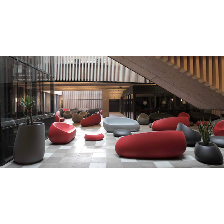 Zen Harmony 78.75'' Red Polyethylene Outdoor Sofa
