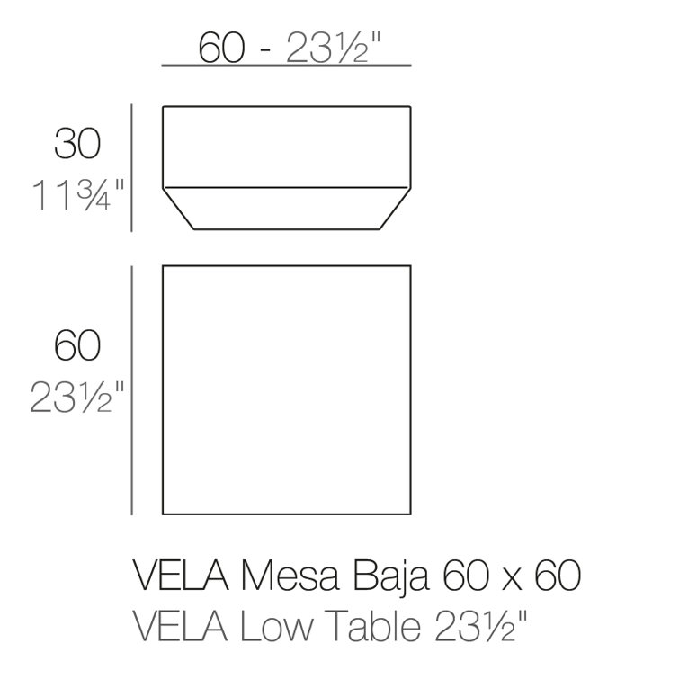 Vela Bronze Matte Embossed Polypropylene Outdoor Coffee Table