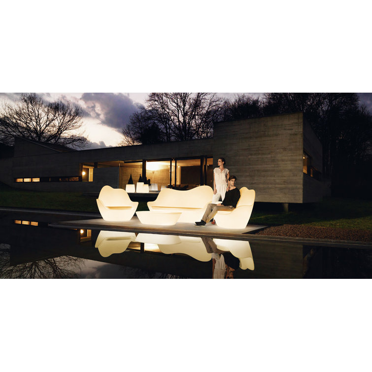 Sabinas Ecru Curved Outdoor Coffee Table