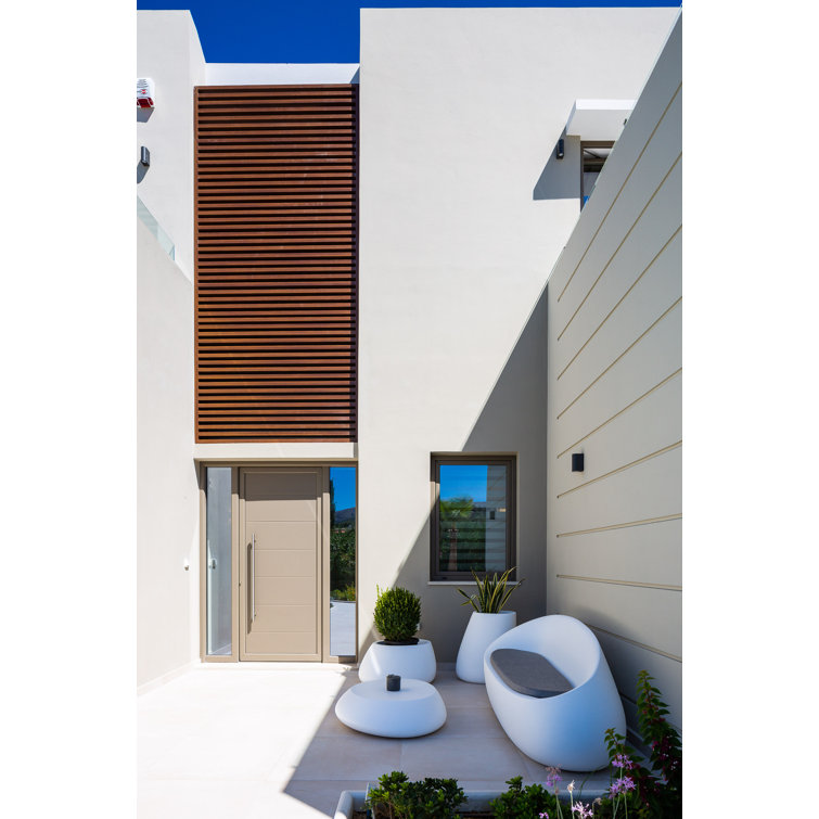 Zen Harmony White Matte Polyethylene 3-Seater Outdoor Sofa