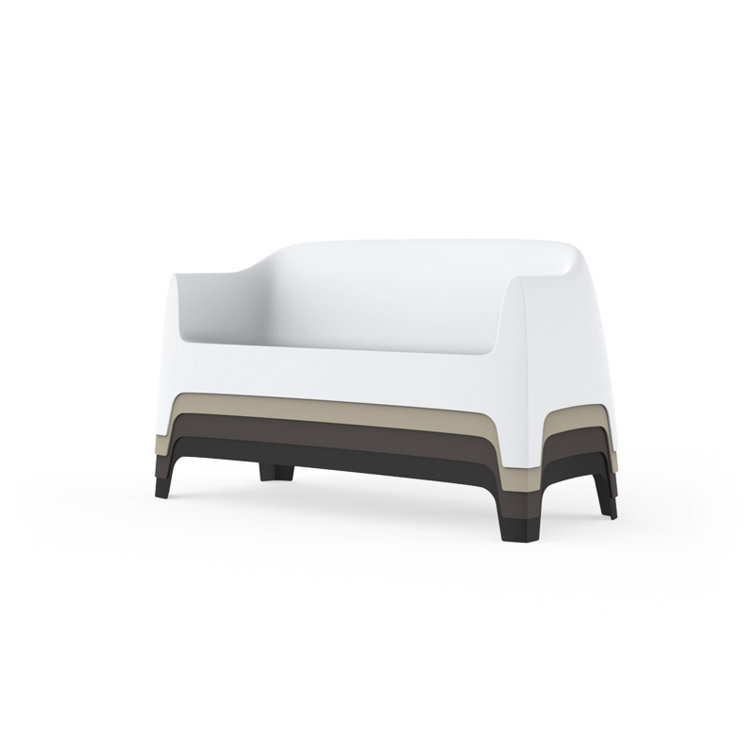Stefano Giovannoni 71'' Ecru Matte Polypropylene Outdoor Sofa