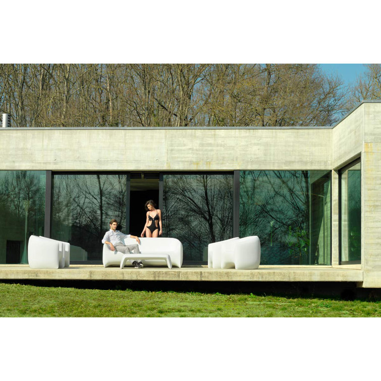 Red High-Grade Polyethylene Indoor/Outdoor Sofa
