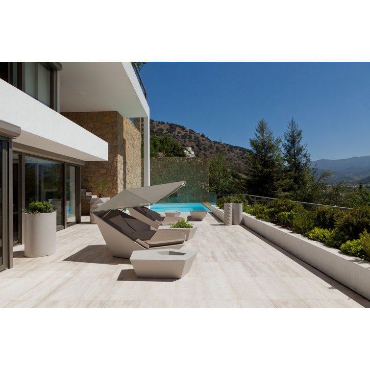 Faz Ecru Low Modular Coffee Table for Indoor/Outdoor Use