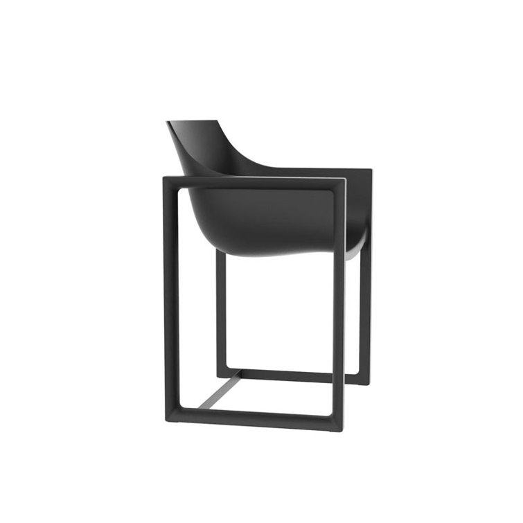 Eugeni Matte Black Polypropylene Fiberglass Dining Chair
