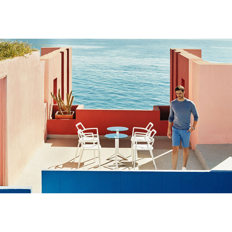 Bronze Matte Delta Polypropylene Outdoor Dining Armchair
