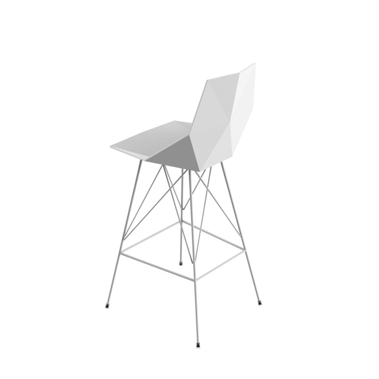 Faz Modern Matte White Polyethylene 29.5'' Bar Stool