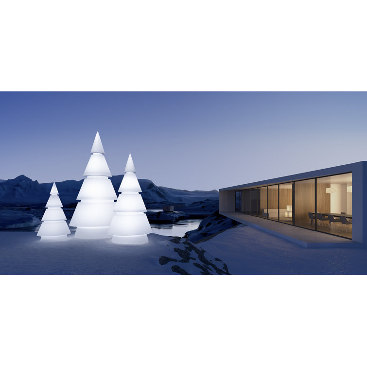 Cordless Outdoor White LED Floor Lamp with Dimmer and Remote