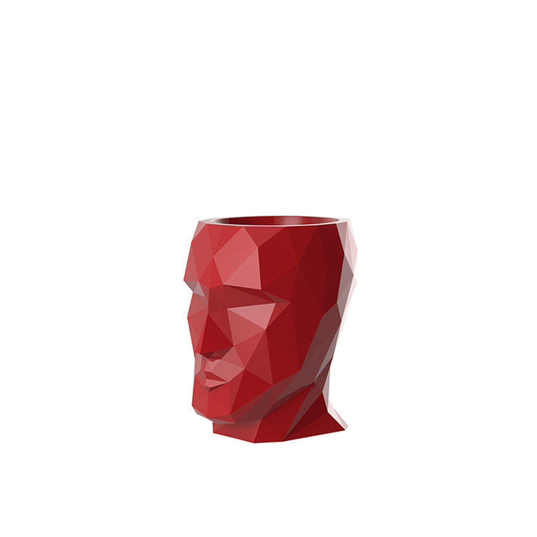 Ice White Polyethylene Abstract Outdoor/Indoor Planter