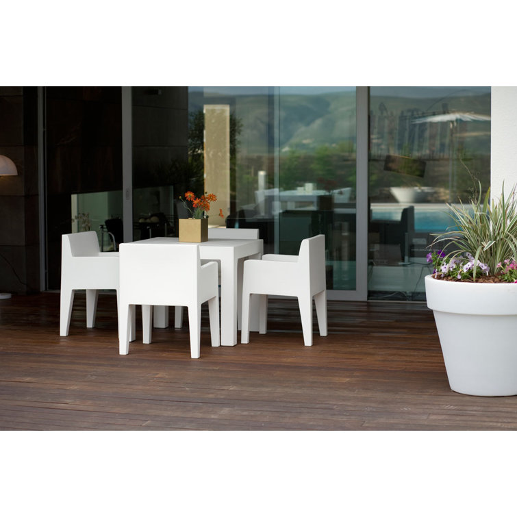 Sleek White Polyethylene Rectangular Dining Table by Studio Vondom