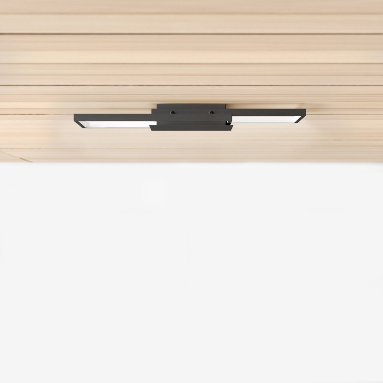 Milanius Matte Black Aluminum LED Drum Light - Modern Design